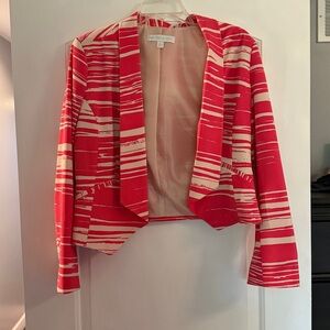 New York & Company Pink and Cream Blazer